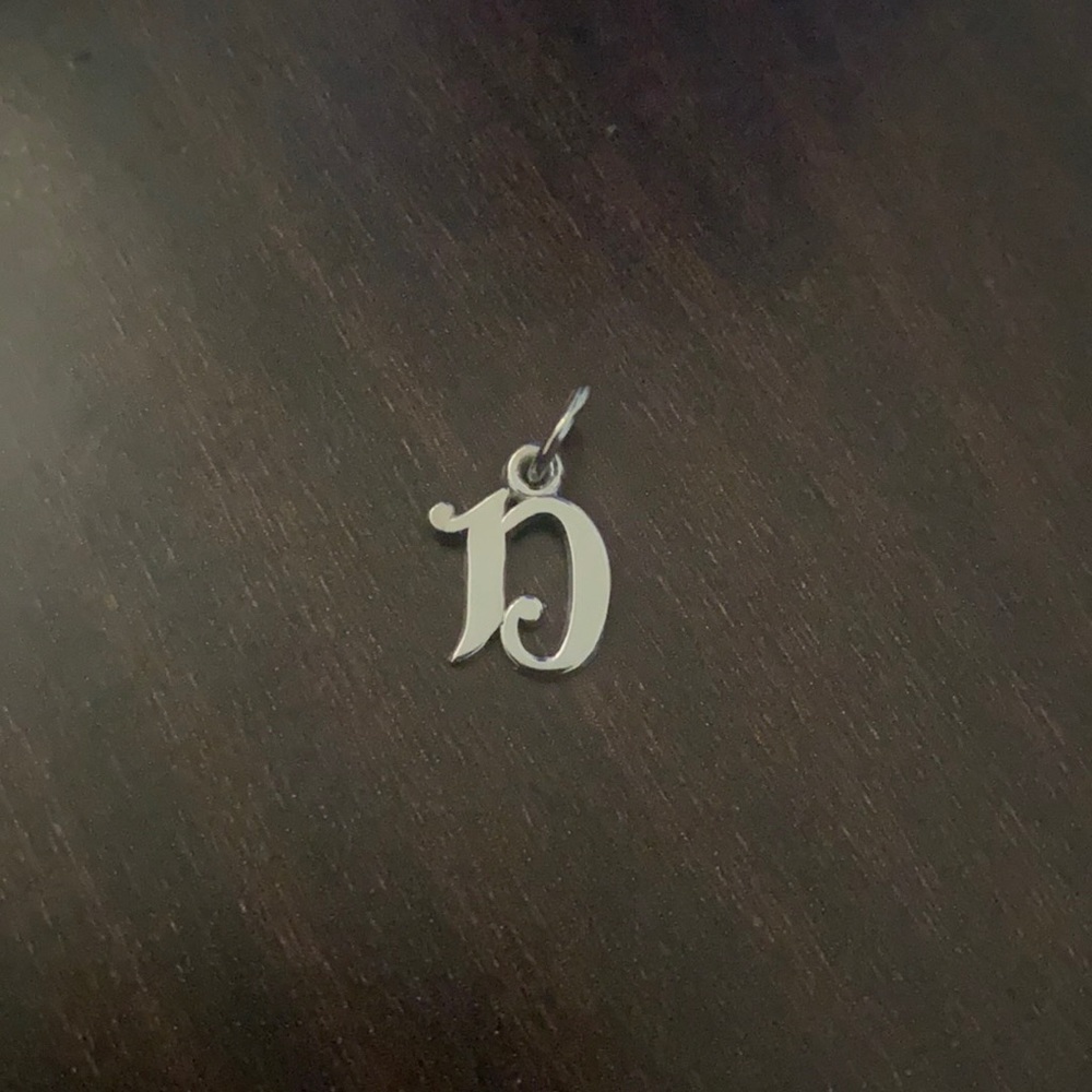 Silver D CHARM (letter D) to add onto jewelry
